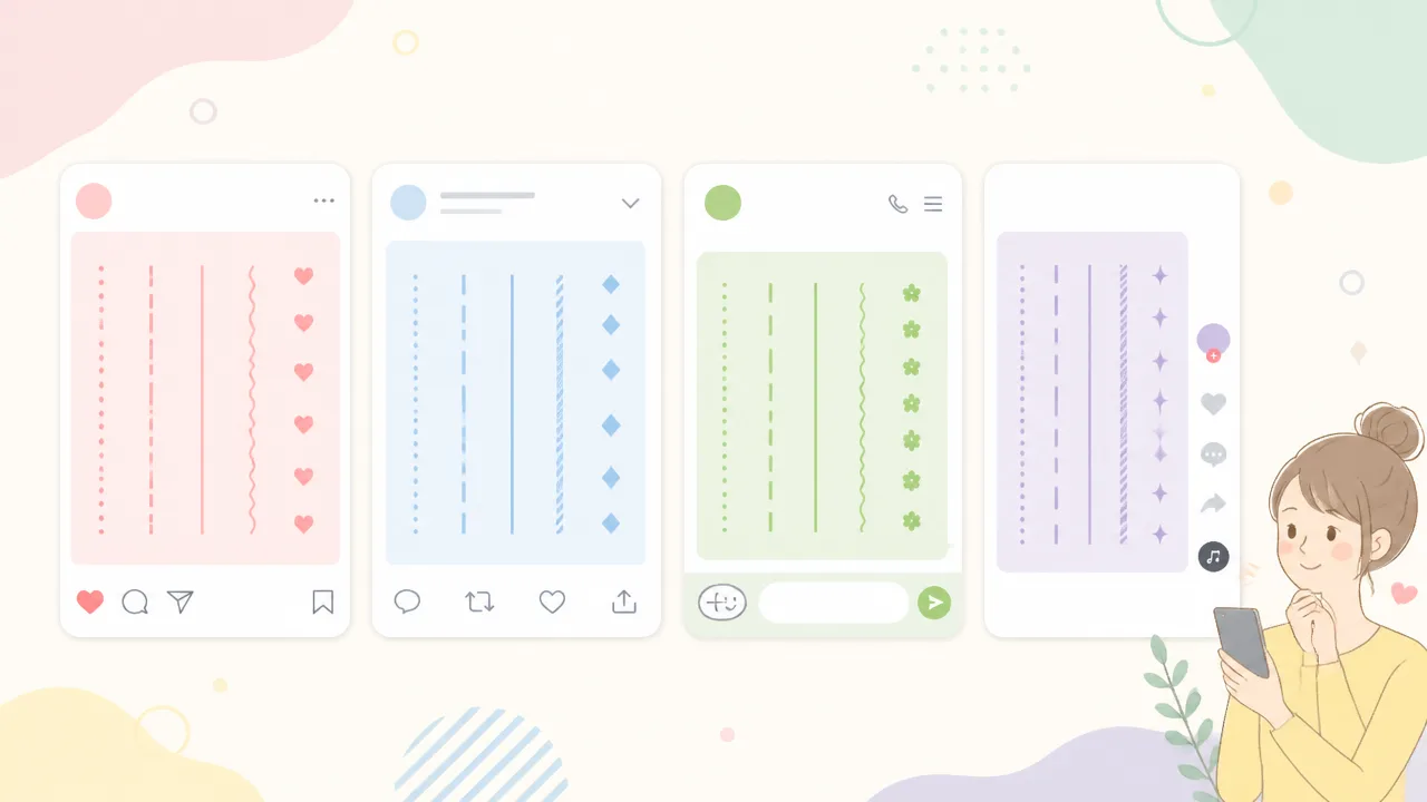 かわいい縦線記号をコピペ!種類別の一覧とおしゃれな使い方